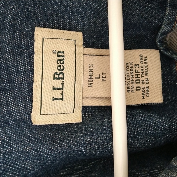 LL Bean women's jacket Blazer coat large petite cotton spandex comfortable - Picture 9 of 9